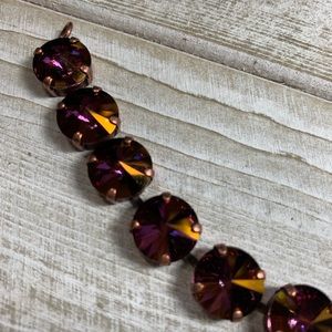 Handmade Swarovski Crystal “Crystal Lilac Shadow” Bracelet